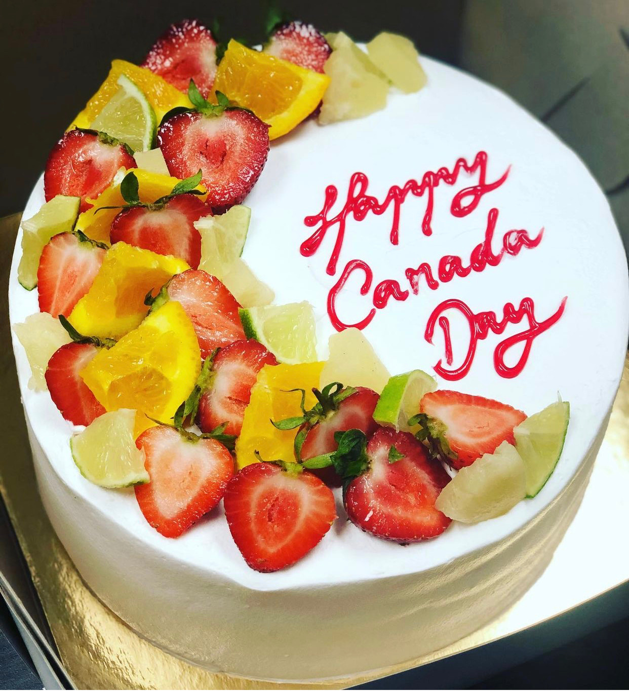 Canada day fruit cake